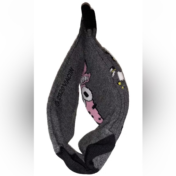 SpongeBob & Patrick Crew Socks 1 Pair Men 6.5-12 Gray Yellow Pink w Bob Pat NEW! - Picture 9 of 11